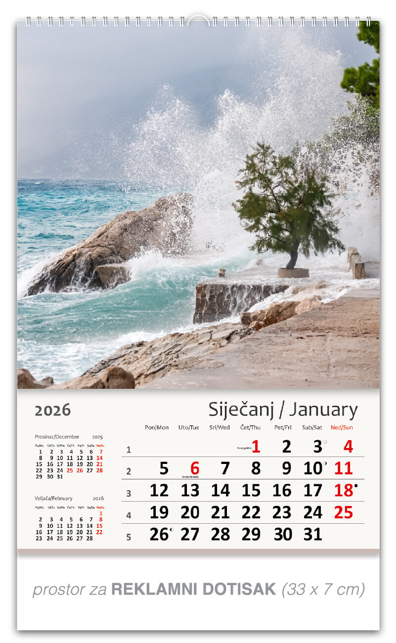 Okomiti kalendar “Jadransko more“ - Slika 2