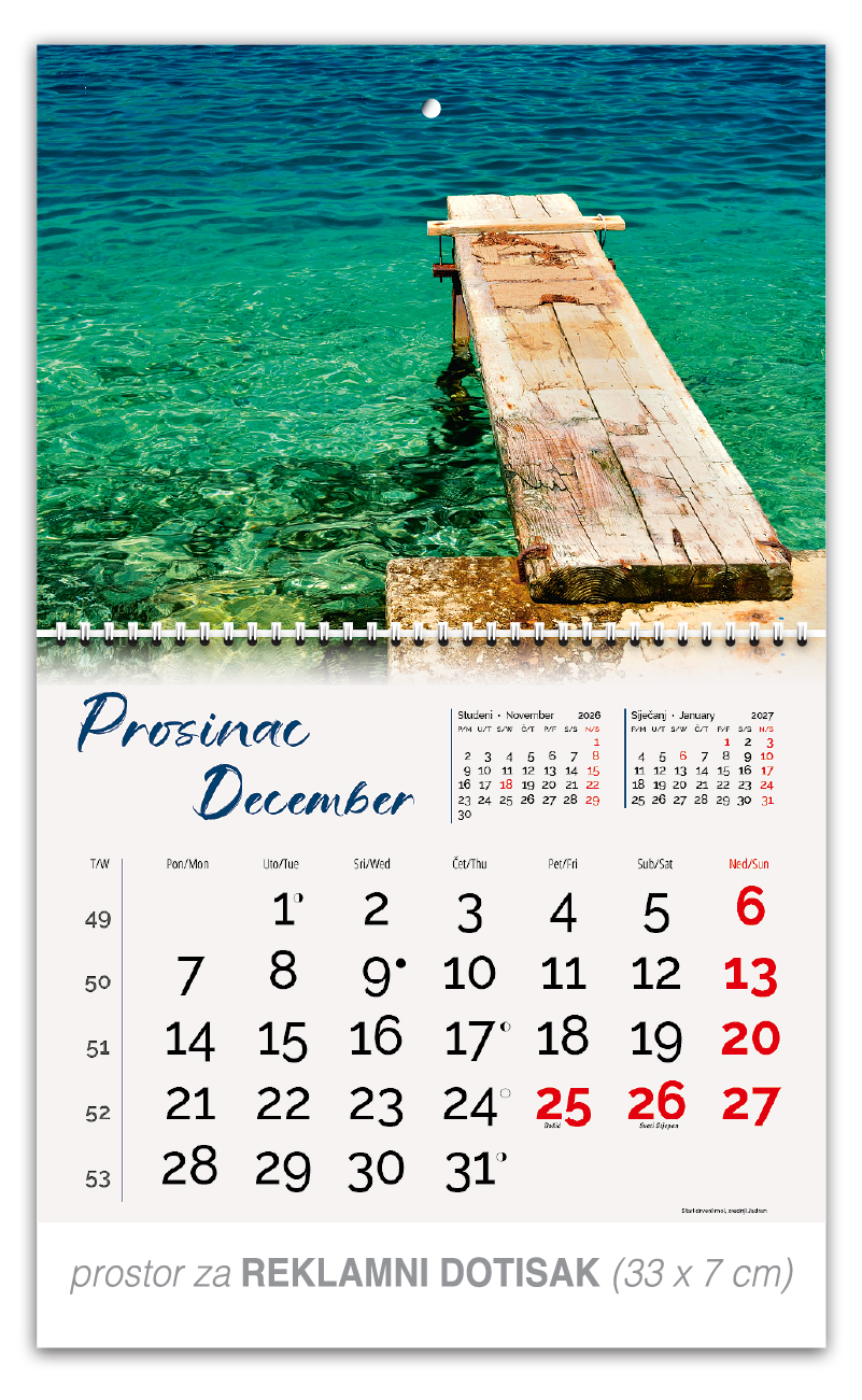 Preklopni zidni kalendar "Obala i more" - Slika 13