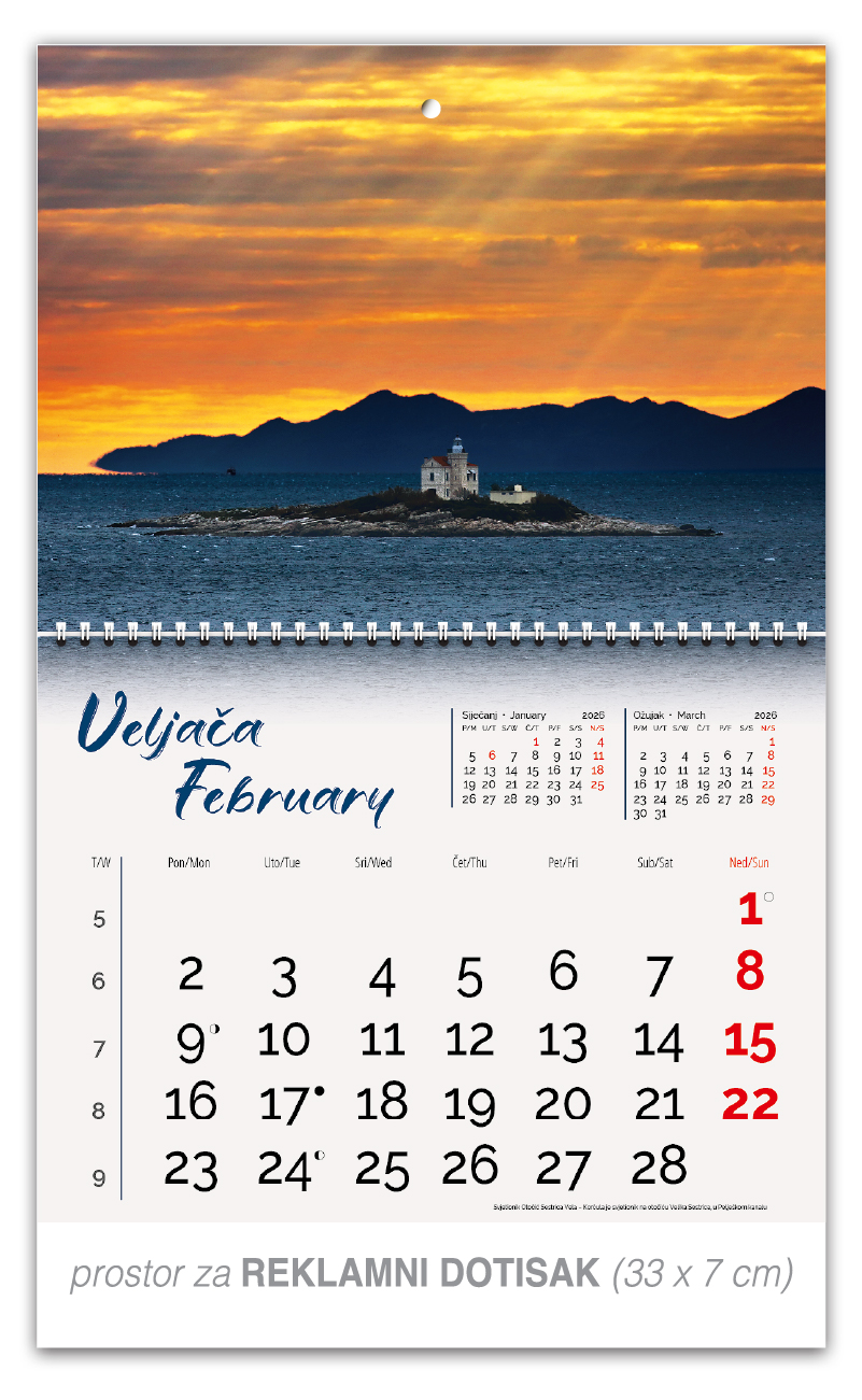Preklopni zidni kalendar "Obala i more" - Slika 3