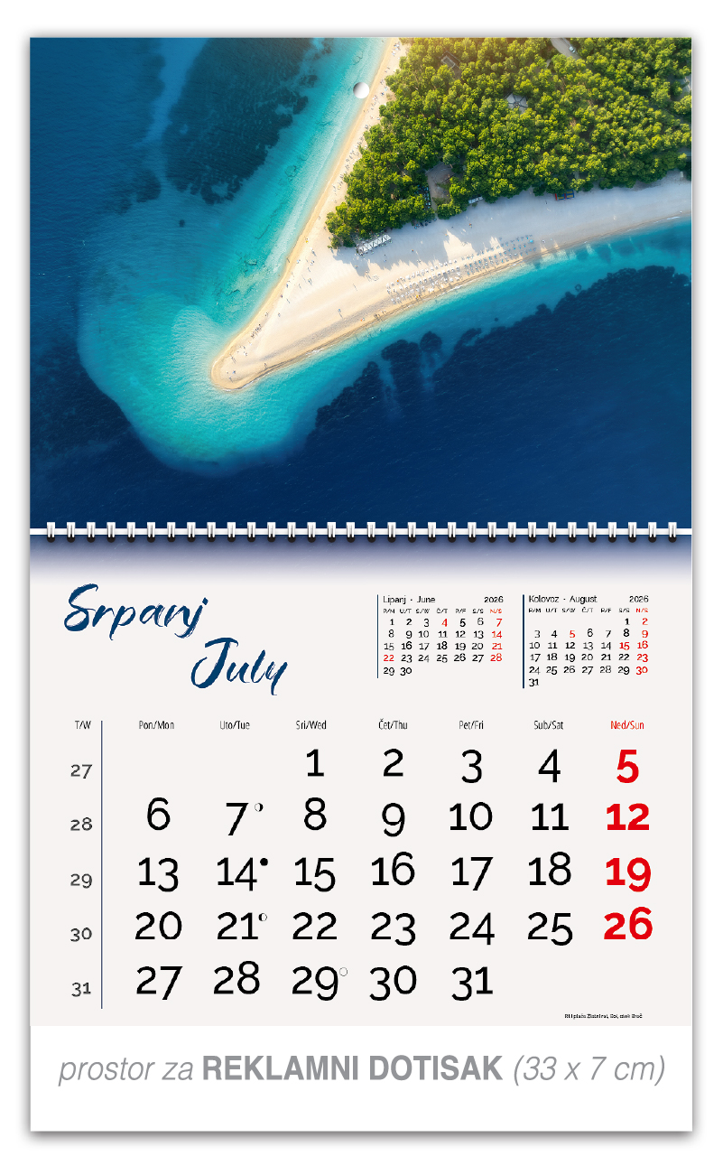 Preklopni zidni kalendar "Obala i more" - Slika 8