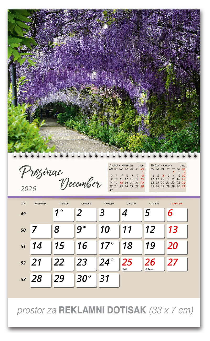 Preklopni zidni kalendar “Vrtne oaze” - Slika 13