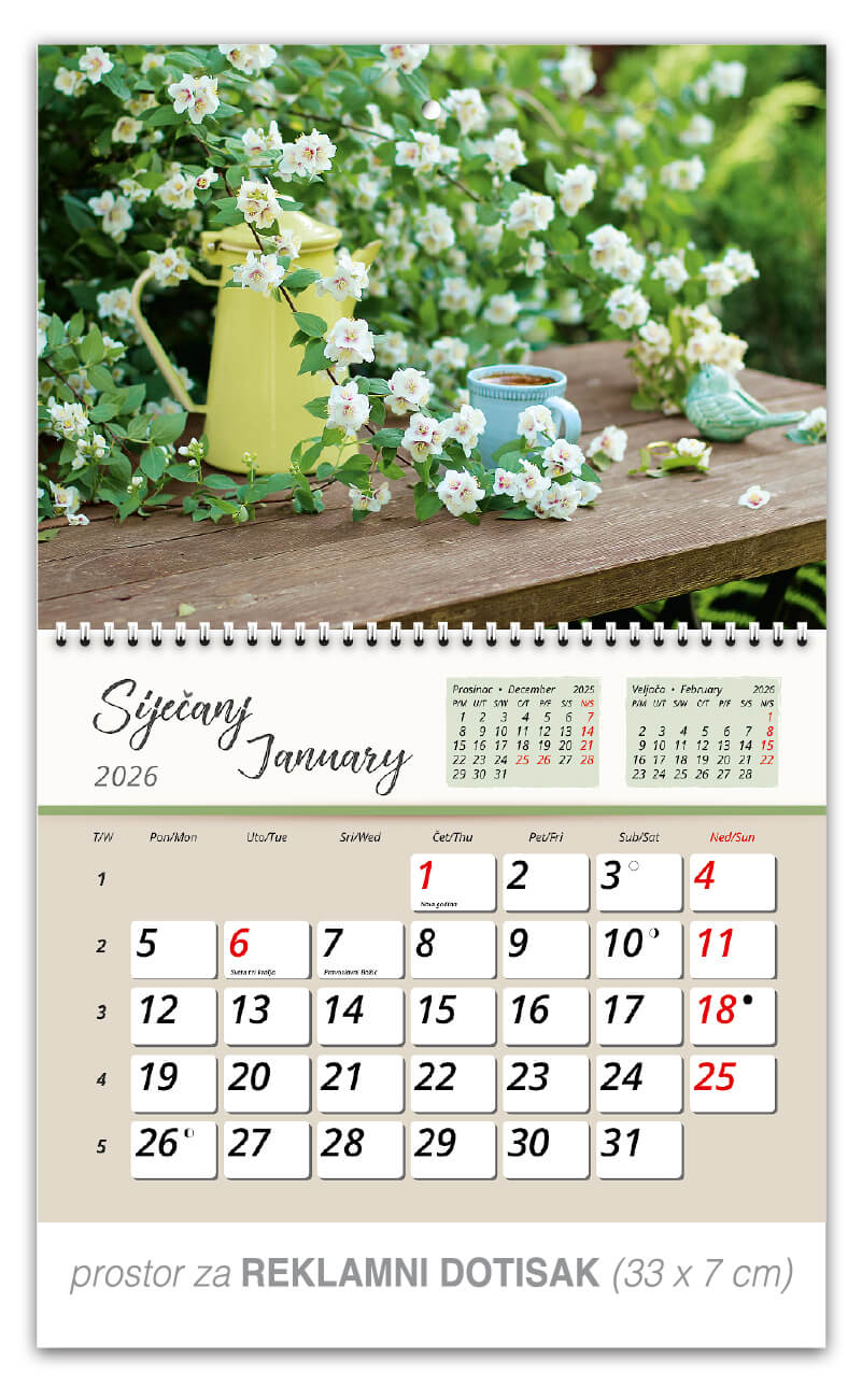 Preklopni zidni kalendar “Vrtne oaze” - Slika 2