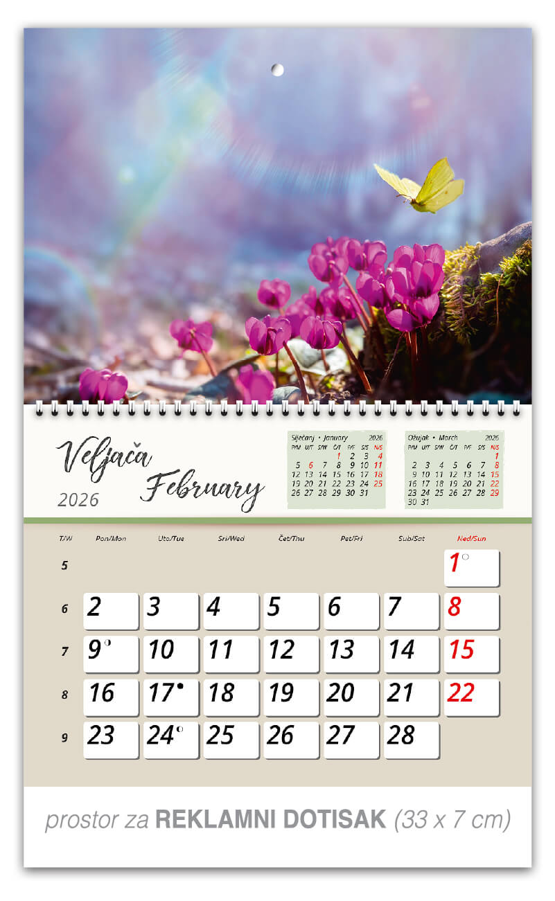 Preklopni zidni kalendar “Vrtne oaze” - Slika 3