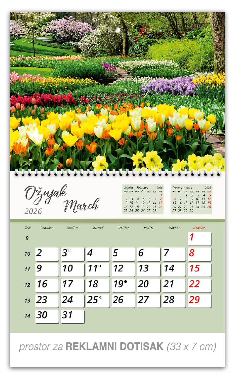 Preklopni zidni kalendar “Vrtne oaze” - Slika 4