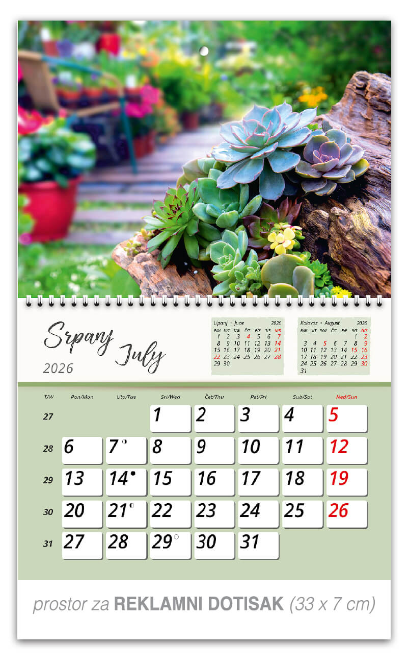 Preklopni zidni kalendar “Vrtne oaze” - Slika 8