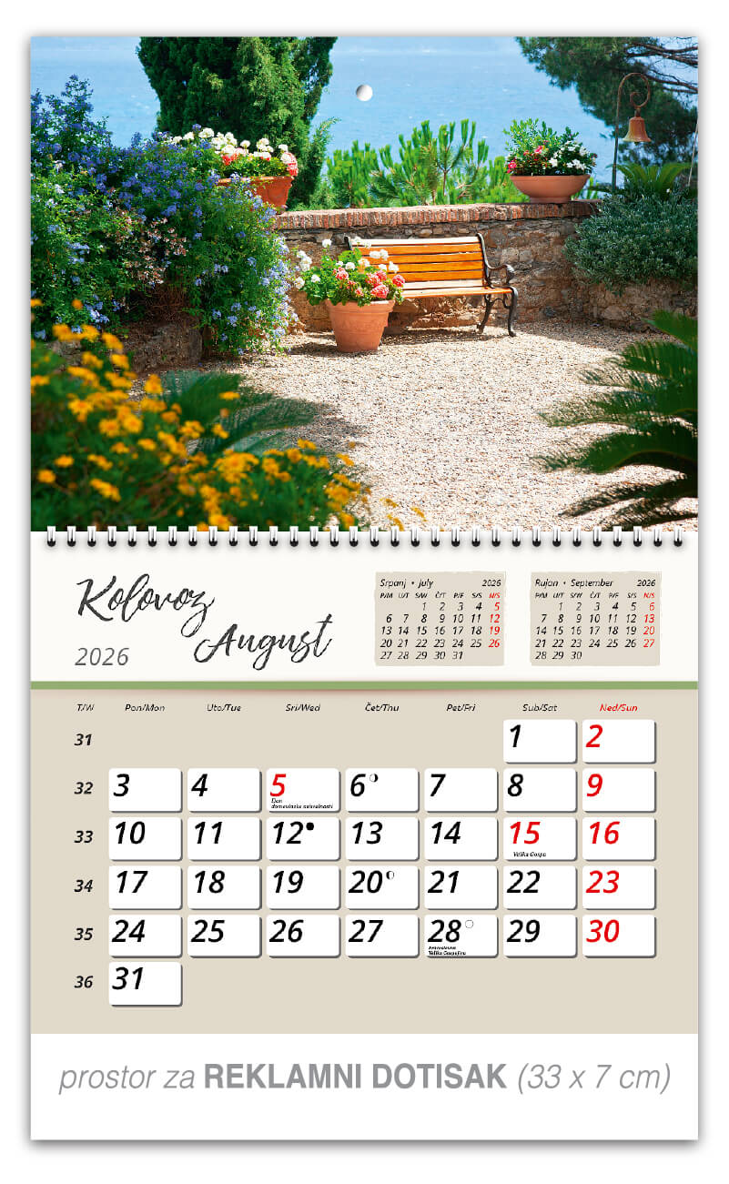 Preklopni zidni kalendar “Vrtne oaze” - Slika 9