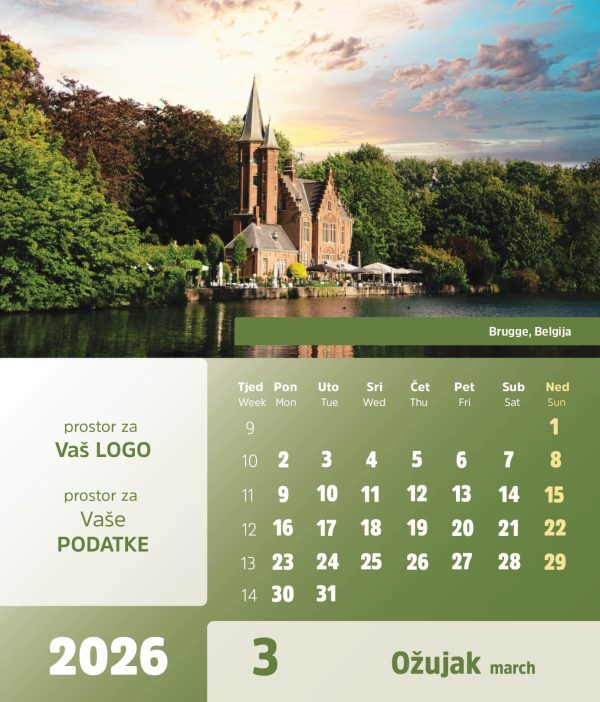 Stolni CD kalendar – 2026 – “Europa” - Slika 4