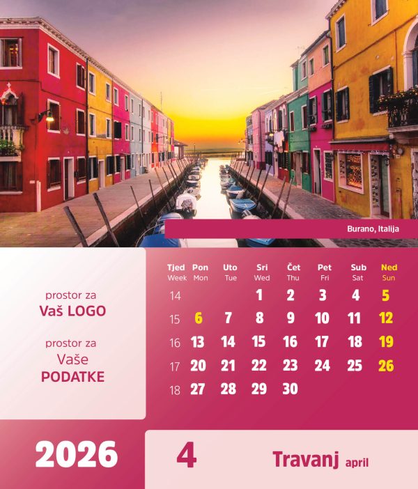 Stolni CD kalendar – 2026 – “Europa” - Slika 5