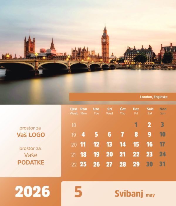 Stolni CD kalendar – 2026 – “Europa” - Slika 6