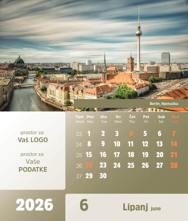 Stolni CD kalendar – 2026 – “Europa” - Slika 7