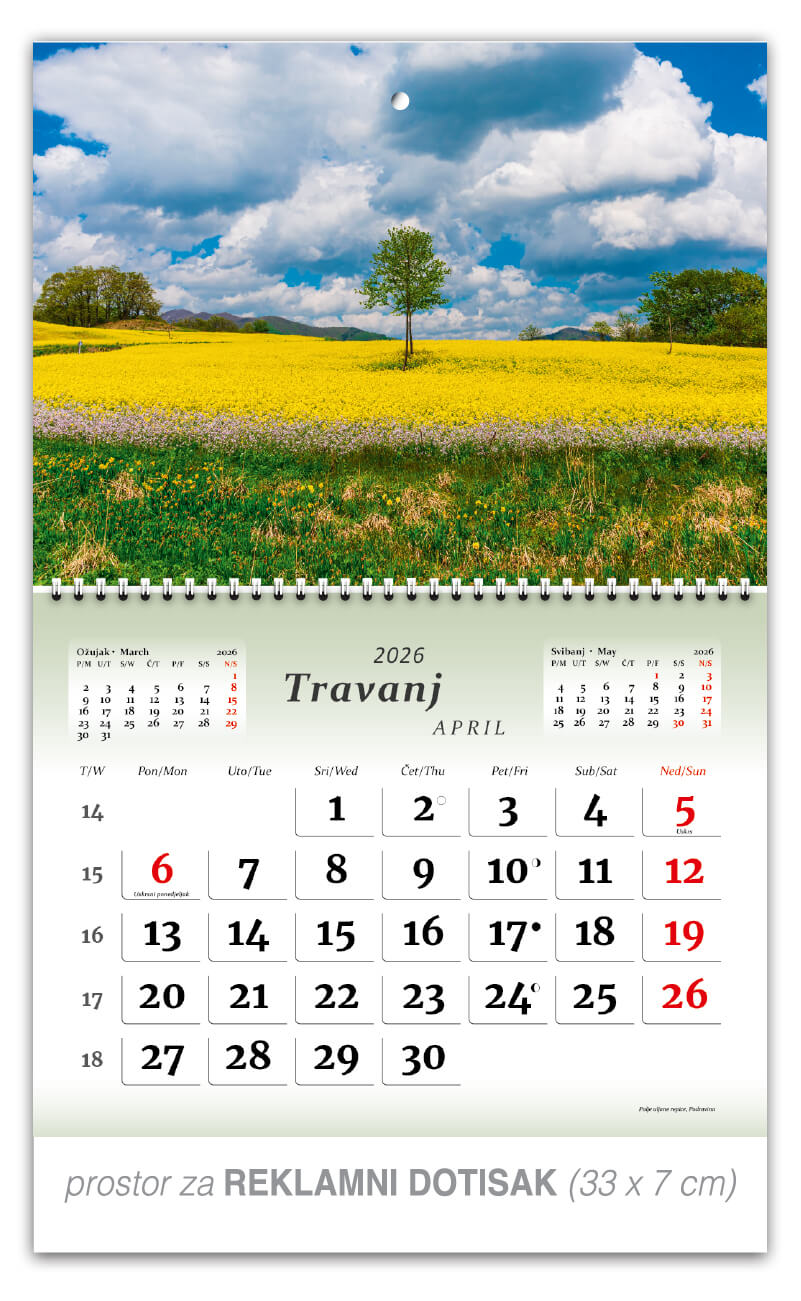 Preklopni zidni kalendar “Čudesna Hrvatska“ - Slika 5