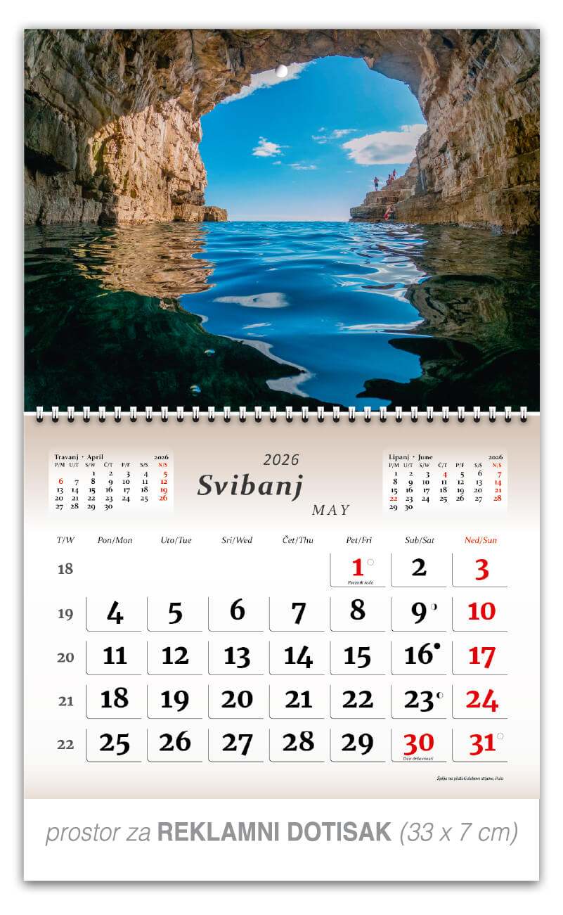 Preklopni zidni kalendar “Čudesna Hrvatska“ - Slika 6