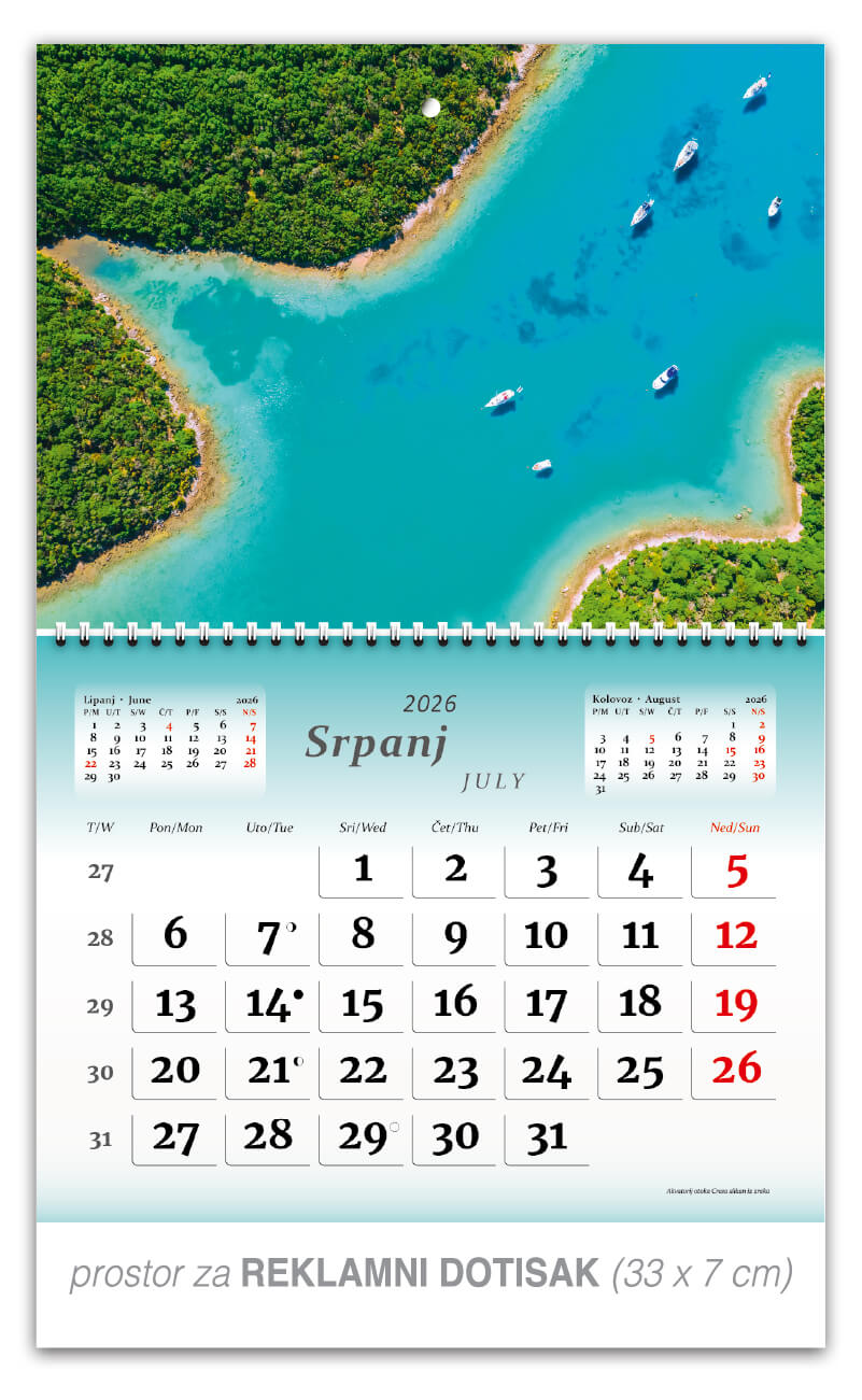 Preklopni zidni kalendar “Čudesna Hrvatska“ - Slika 8
