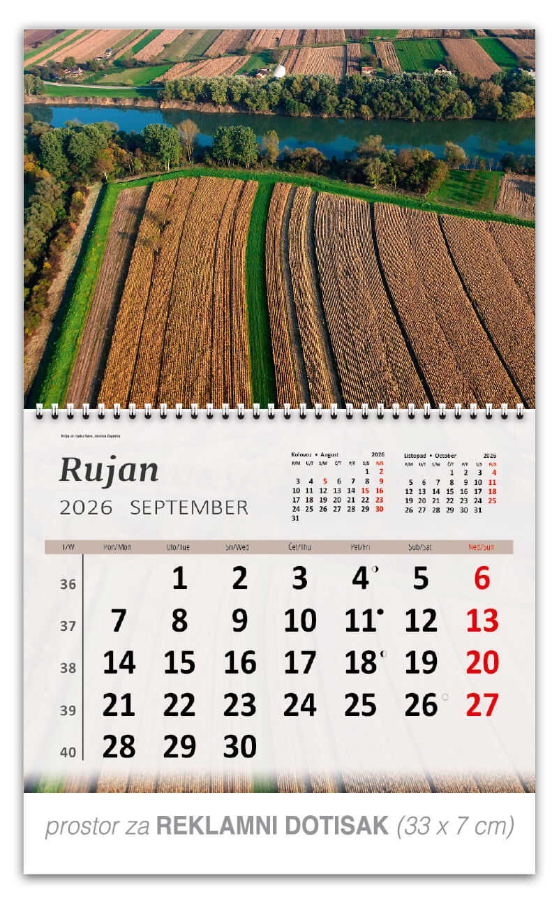 Preklopni zidni kalendar “Hrvatski krajolici” - Slika 10