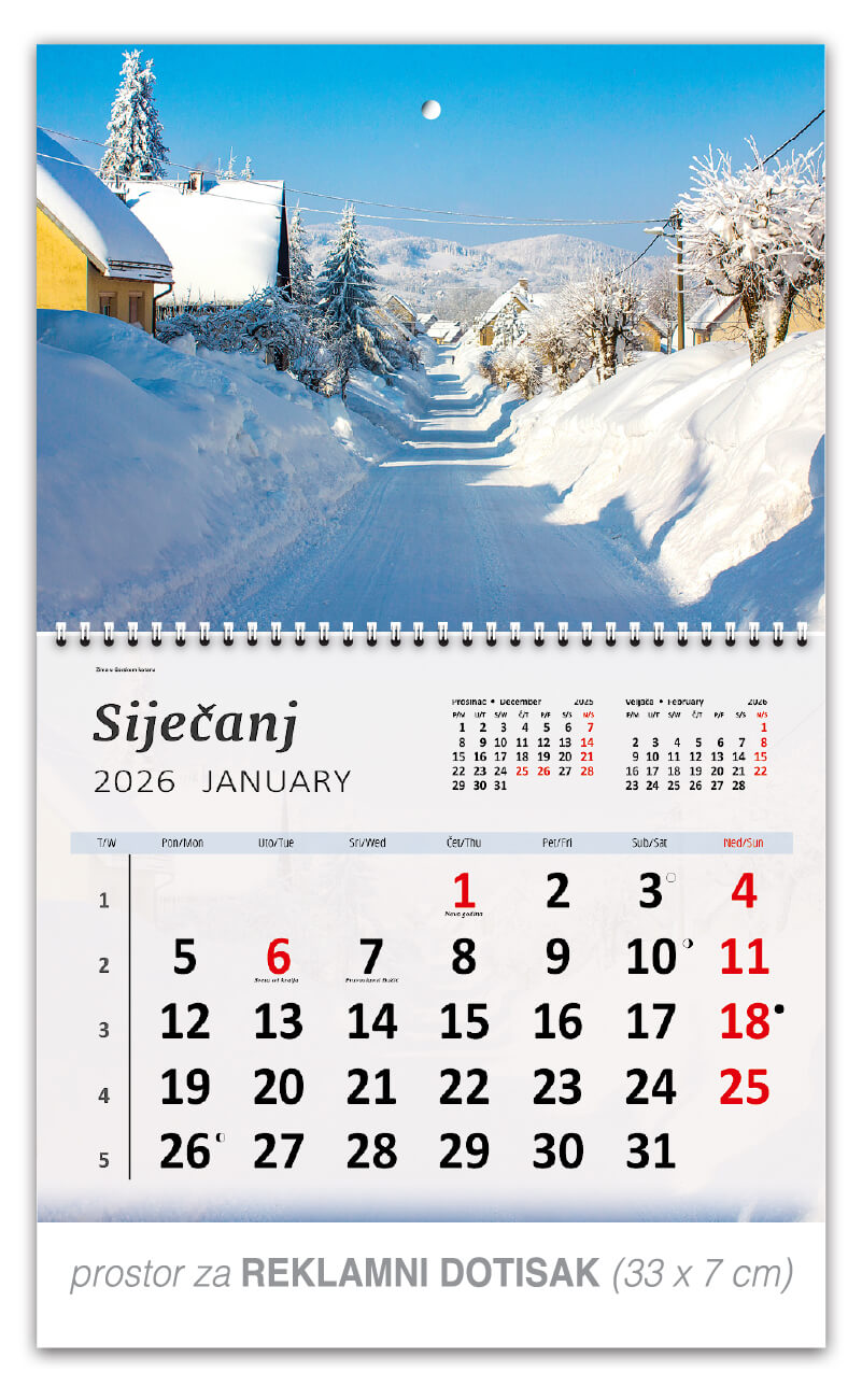 Preklopni zidni kalendar “Hrvatski krajolici” - Slika 2