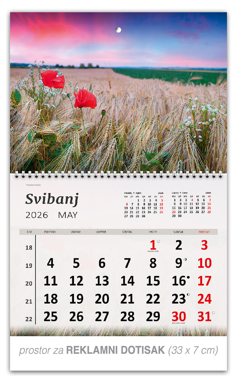 Preklopni zidni kalendar “Hrvatski krajolici” - Slika 6