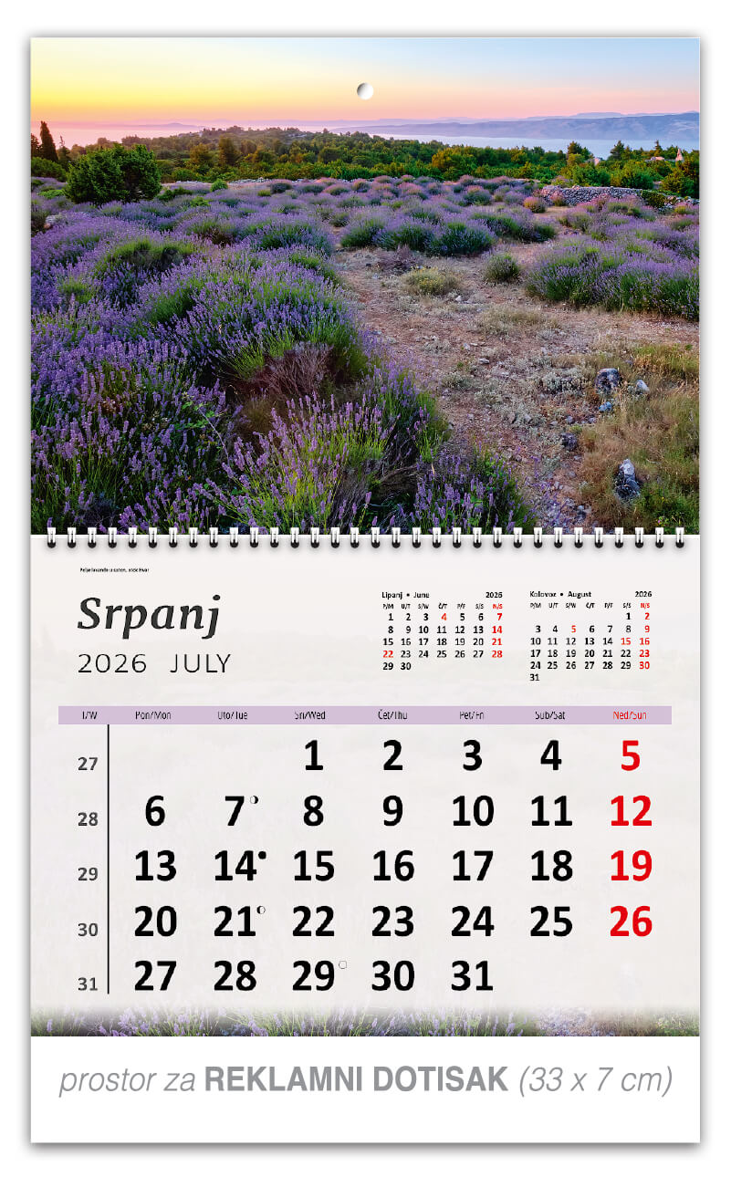 Preklopni zidni kalendar “Hrvatski krajolici” - Slika 8