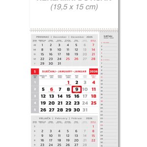 Mali note crveni poslovni kalendar Mali note crveni poslovni kalendar