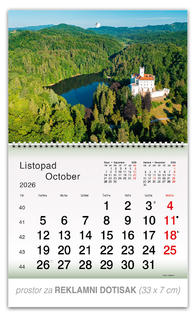 Preklopni zidni kalendar “Plavo zelena Hrvatska” - Slika 11