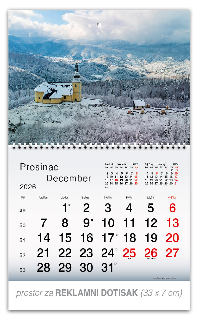 Preklopni zidni kalendar “Plavo zelena Hrvatska” - Slika 13
