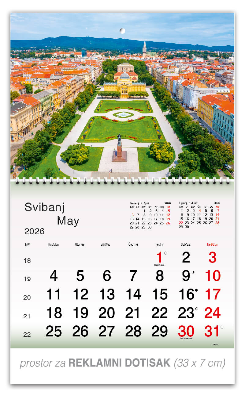 Preklopni zidni kalendar “Plavo zelena Hrvatska” - Slika 6