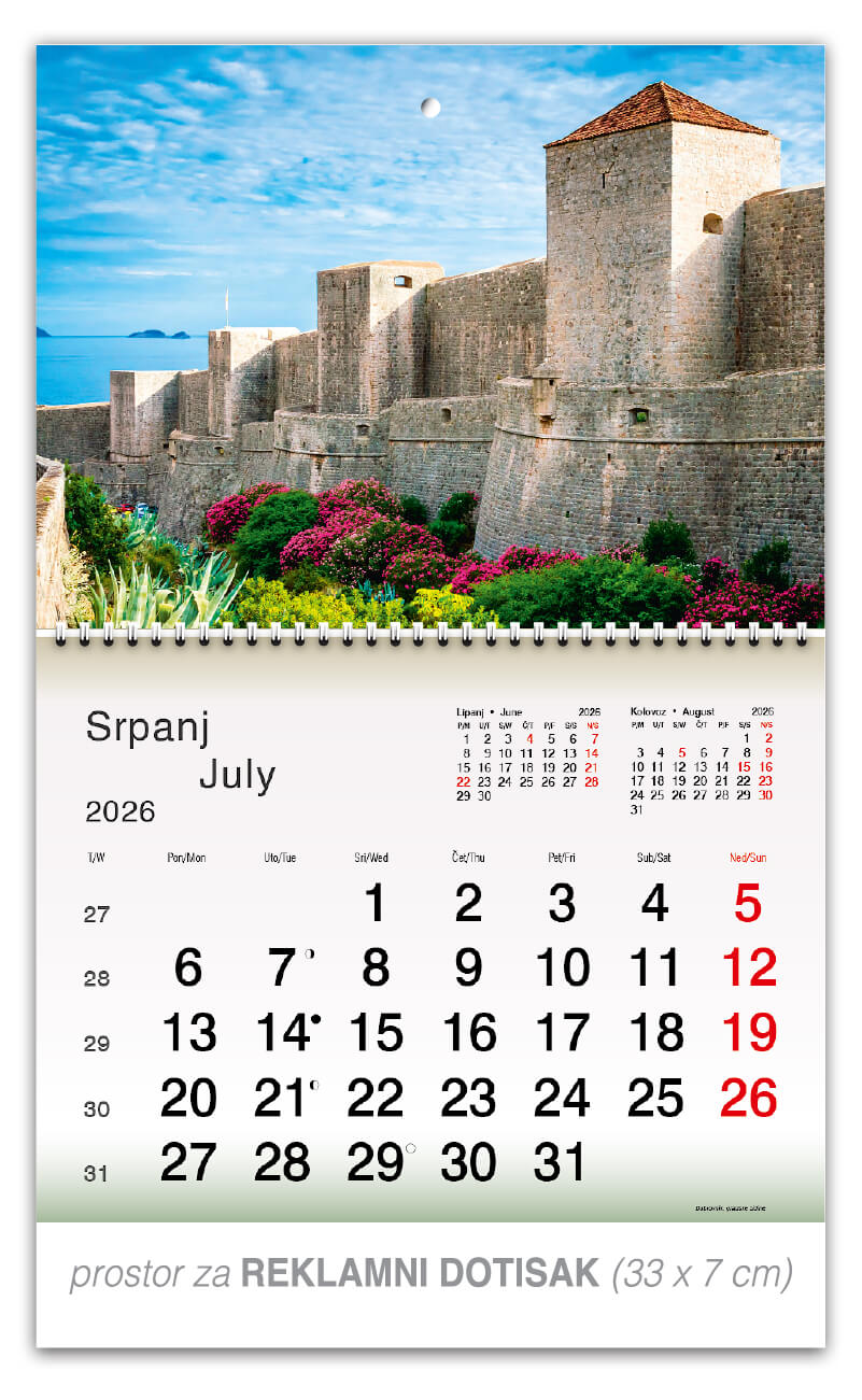 Preklopni zidni kalendar “Plavo zelena Hrvatska” - Slika 8