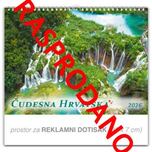 Preklopni zidni kalendar “Čudesna Hrvatska“