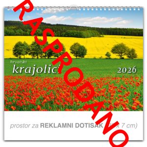 Preklopni zidni kalendar “Hrvatski krajolici”