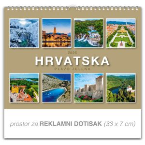 Preklopni zidni kalendar “Plavo zelena Hrvatska”