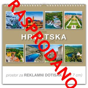 Preklopni zidni kalendar “Plavo zelena Hrvatska”