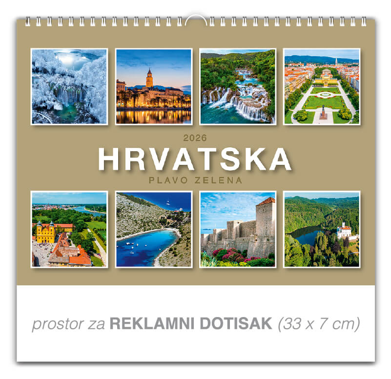 Preklopni zidni kalendar “Plavo zelena Hrvatska”