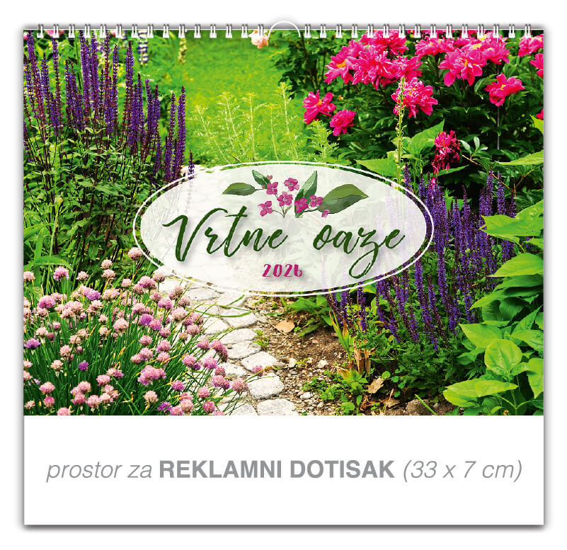 Preklopni zidni kalendar “Vrtne oaze”