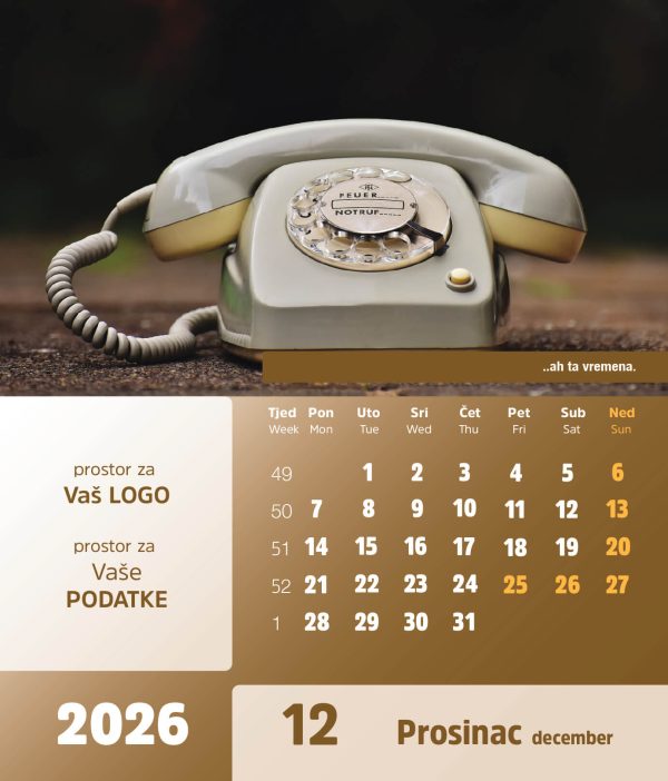 Stolni CD kalendar – 2026 – “Vremeplov” - Slika 13