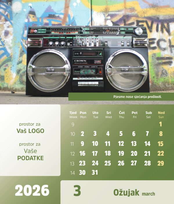 Stolni CD kalendar – 2026 – “Vremeplov” - Slika 4