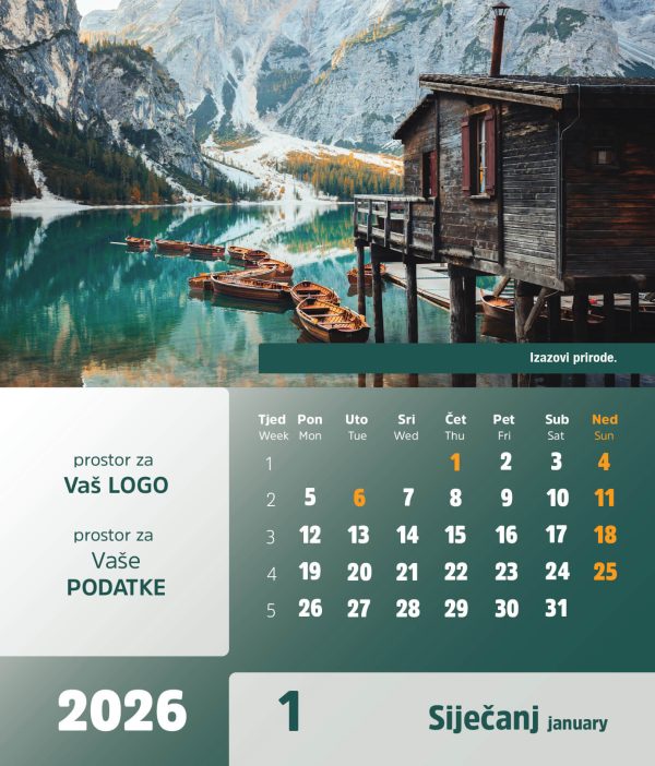 Stolni CD kalendar – 2026 – “Natura” - Slika 2