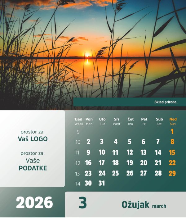 Stolni CD kalendar – 2026 – “Natura” - Slika 4