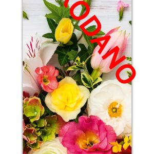 Uski zidni kalendar “Pogled s cvijećem”