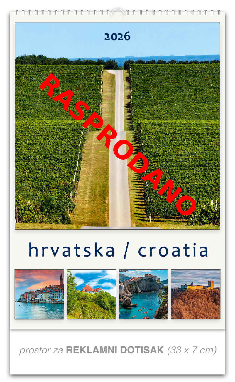 Okomiti kalendar “Hrvatska Croatia“